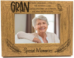 Gran Special Memories Remembrance Photo Frame Gift Oak Wood Finish