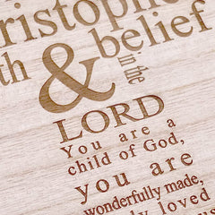 Personalised Baptism Keepsake Wooden Memory Box Gift