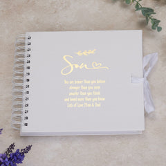 Personalised Son Scrapbook or Photo Album Gift With Sentiment