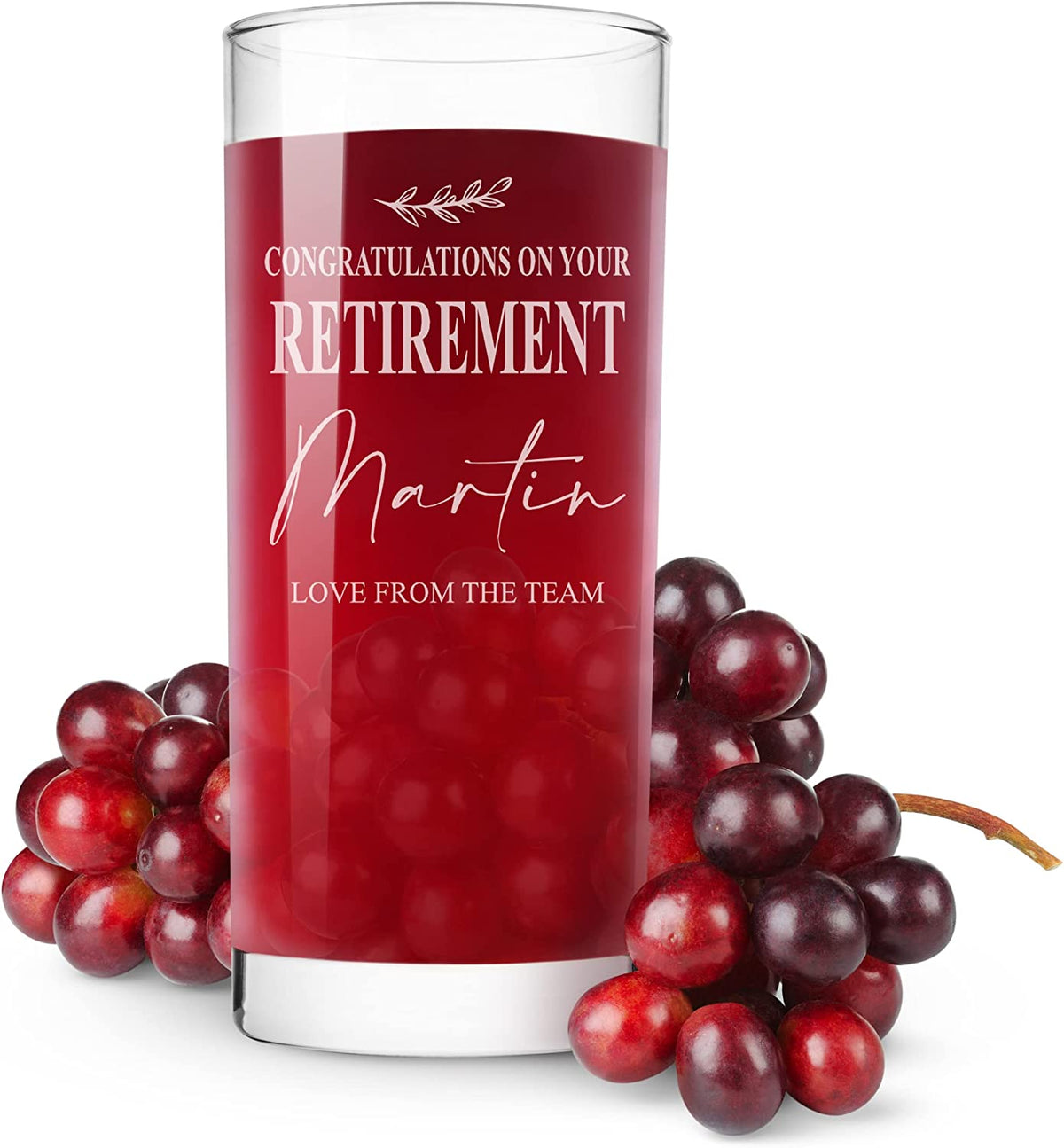 Engraved Personalised Retirement Highball Glass Gift Boxed