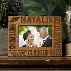Personalised Graduation Photo Frame Gift Landscape Engraved Keepsake - ukgiftstoreonline