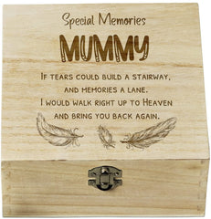 ukgiftstoreonline Mummy In Loving Memory Engraved Wooden Keepsake Box Gift