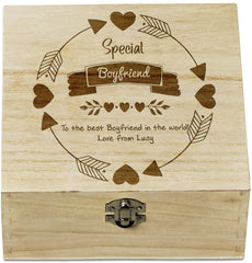 ukgiftstoreonline Personalised Special Boyfriend Keepsake Memory Gift Box