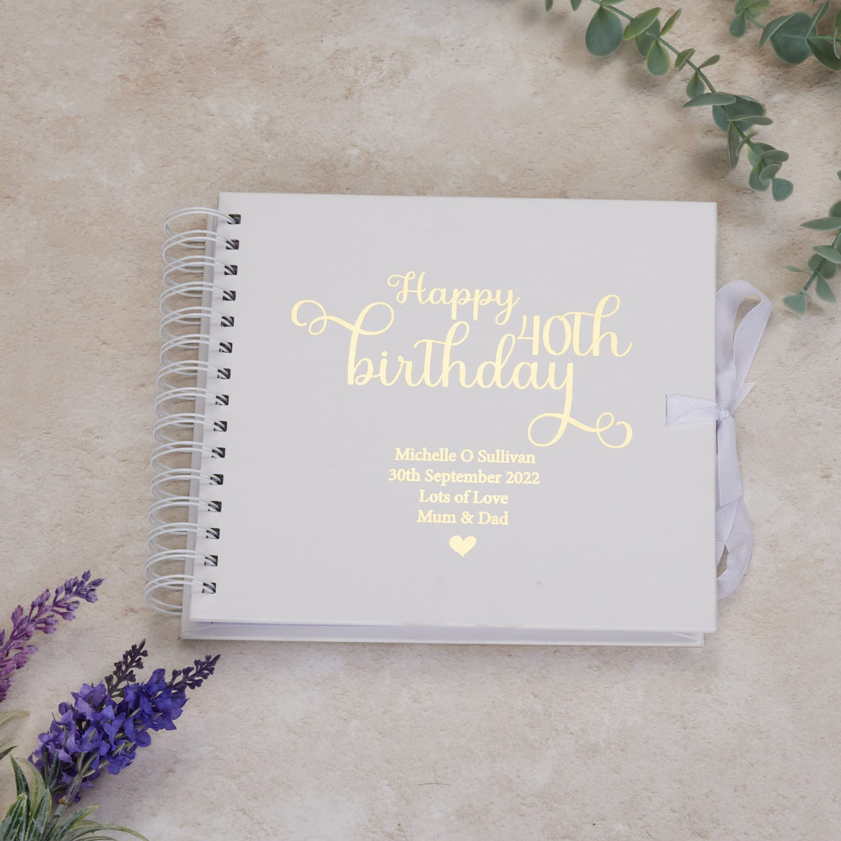 Personalised 40th Birthday Scrapbook Photo Album or Guest Book Gift