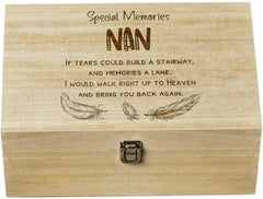 Nan Remembrance Large Wooden Memory Keepsake Box Gift HB-176
