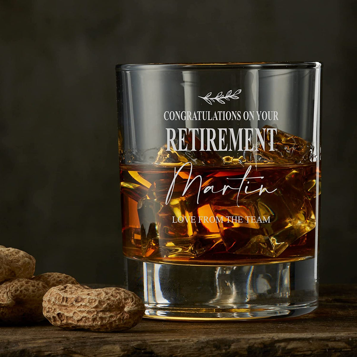 Engraved Personalised Retirement Whiskey Glass Gift Boxed