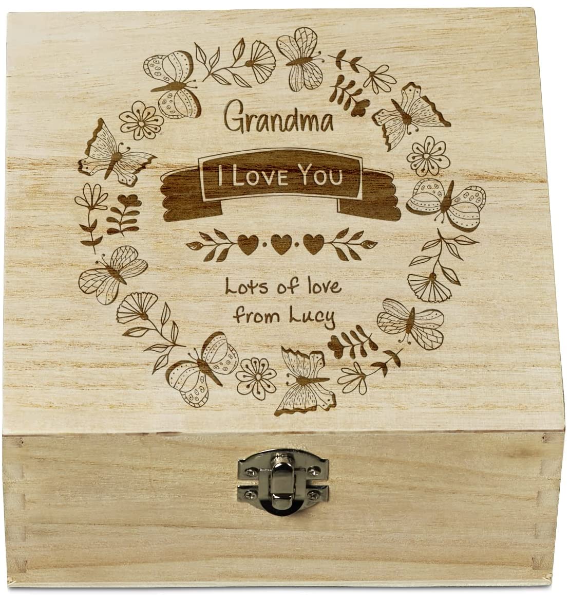ukgiftstoreonline Personalised Grandma Love You Keepsake Memory Gift Box