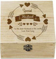 ukgiftstoreonline Personalised Husband Keepsake Memory Gift Box