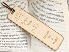 ukgiftstoreonline Personalised Any Name Star Design Gift Wooden Engraved Bookmark
