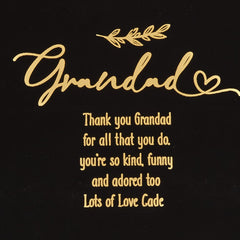 ukgiftstoreonline Personalised Grandad Black Gift Box With Gold Leaf