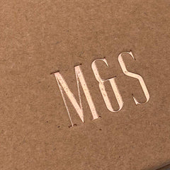 Personalised Initials Metal Stamped Brown Scrapbook Photo Album Or Guest Book