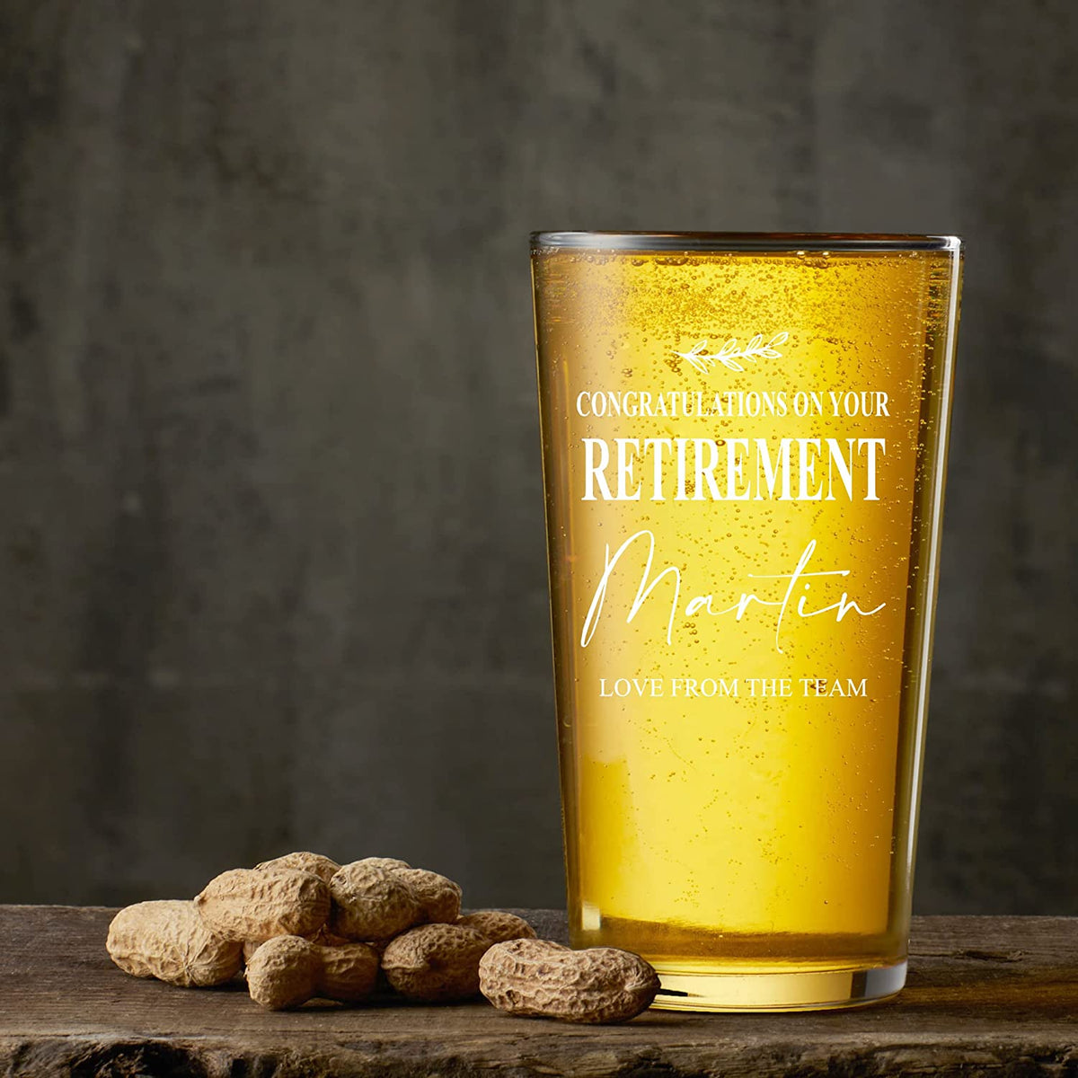 Personalised Engraved Retirement Beer Perfect Pint Glass Gift