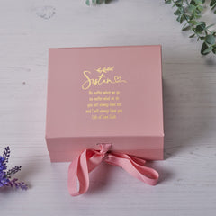 ukgiftstoreonline Personalised Sister Pink Gift Box With Sentiment