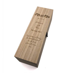 Personalised Wooden Wine/Champagne Box - Perfect Wedding & Anniversary Gift