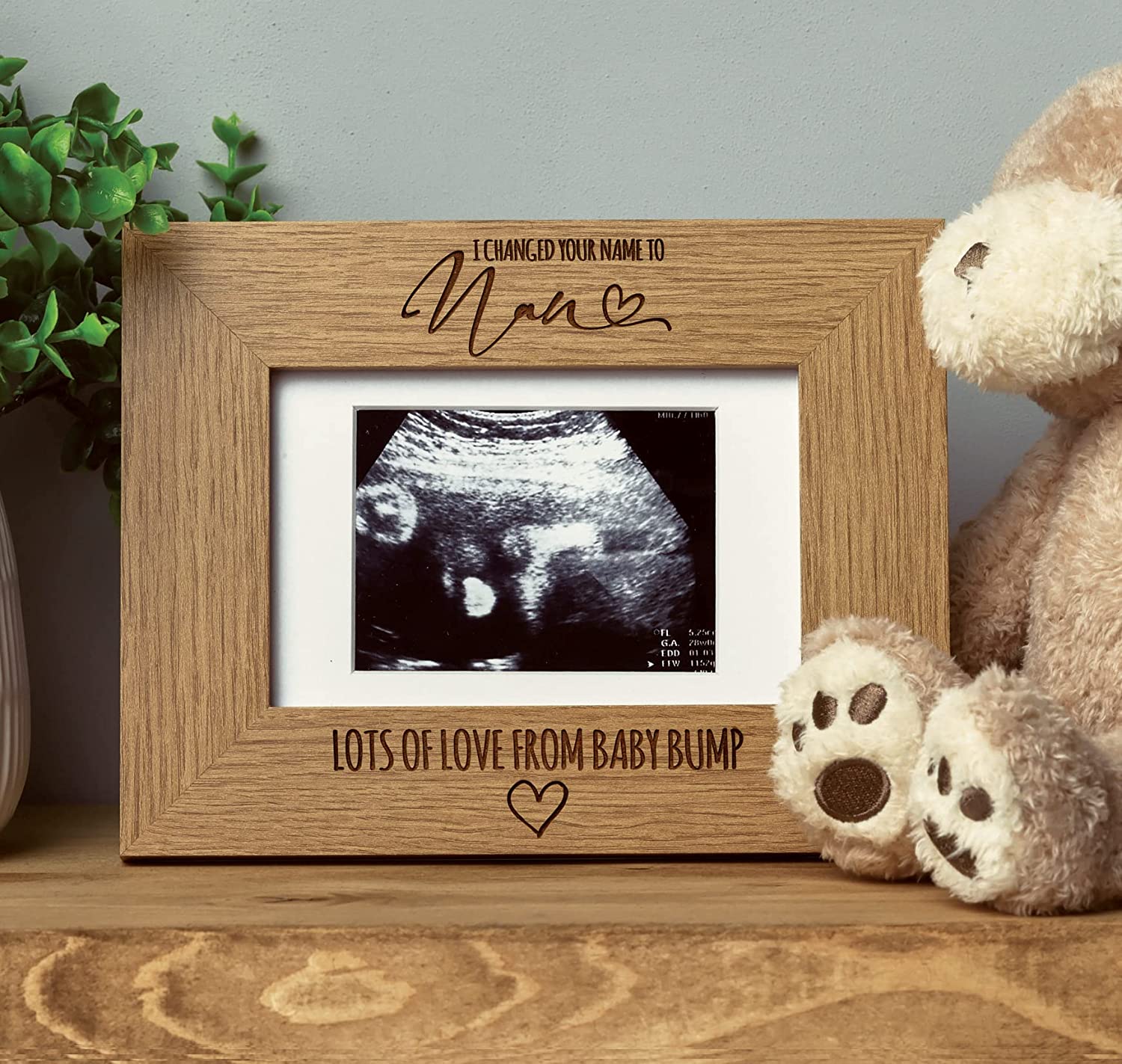 I Changed Your Name To Nan Baby Scan Announcement Photo Frame - ukgiftstoreonline