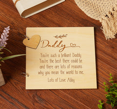 Personalised Daddy Sentiment Scrapbook or Photo Album Gift