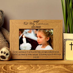 Personalised First Holy Communion Photo Picture Frame Landscape