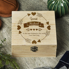 ukgiftstoreonline Personalised Husband Keepsake Memory Gift Box