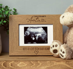 I Changed Your Name To Auntie Baby Scan Announcement Photo Frame - ukgiftstoreonline
