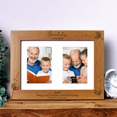 Grandad In Loving Memory Photo Frame Double 6x4 Inch Personalised