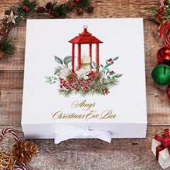 Personalised Christmas Eve Box With a Traditional Candle Design