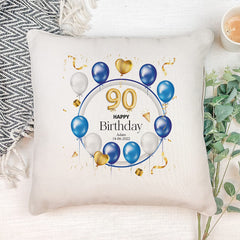 ukgiftstoreonline Personalised 90th Birthday Gift Cushion Present Design