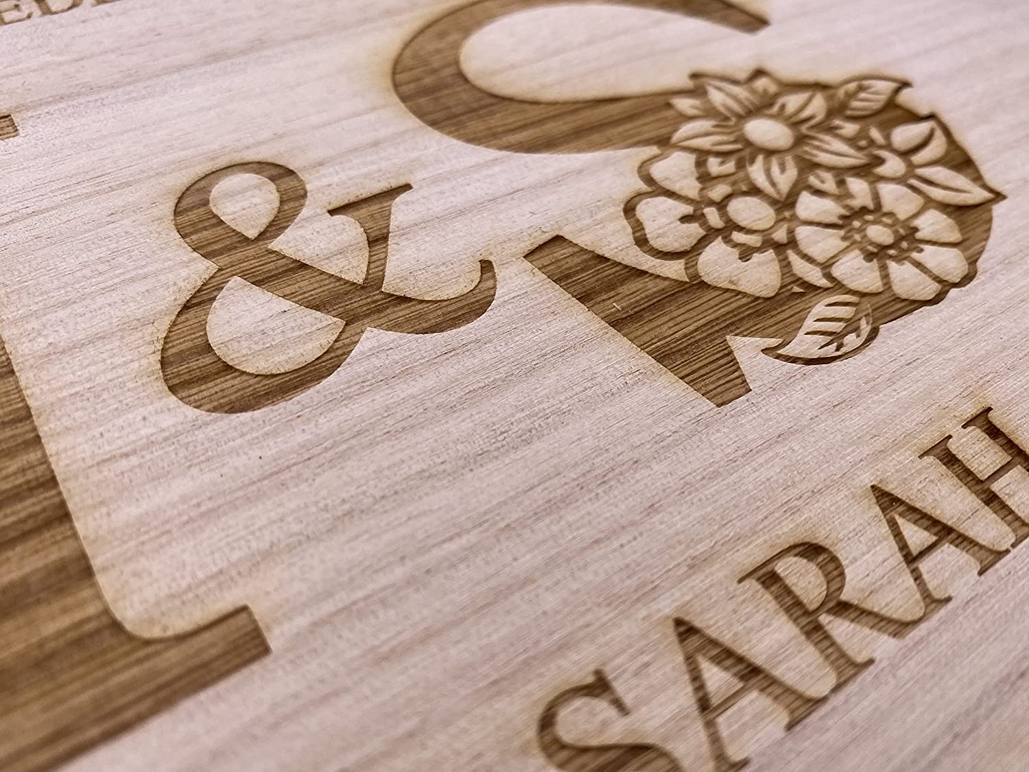 Personalised Floral Monogram Wedding Keepsake Memory Box Gift