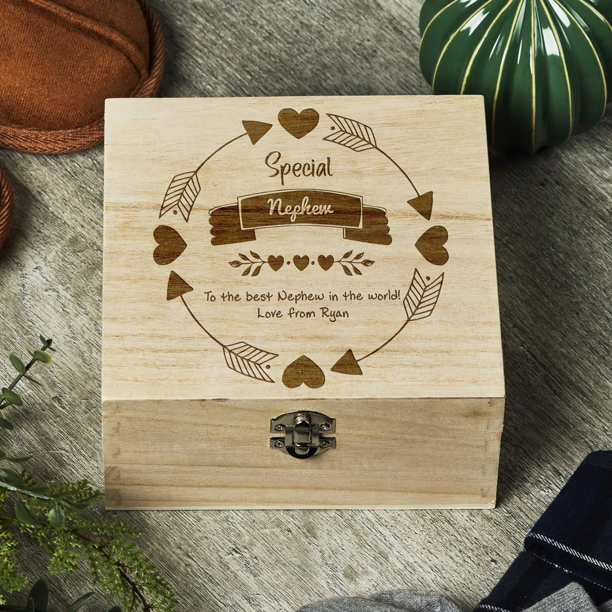 ukgiftstoreonline Personalised Special Nephew Keepsake Memory Gift Box