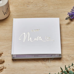 Mum Photo Album With Leaf Design For 50 x 6 by 4 Photos Gold Print