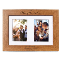 Personalised Father Of The Bride Double Photo Picture Frame Portrait