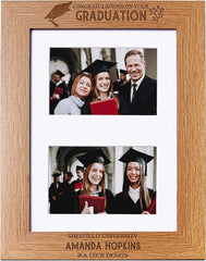 Personalised Graduation Congratulations Double Landscape Photo Frame C28-A4-23