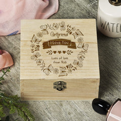ukgiftstoreonline Personalised Girlfriend Love You Keepsake Memory Gift Box