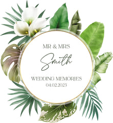 Wedding Day Gift Personalised Keepsake Memory Box Rainforest Theme