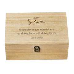 Personalised Large Wooden Sister Sentiment Memory Keepsake Gift