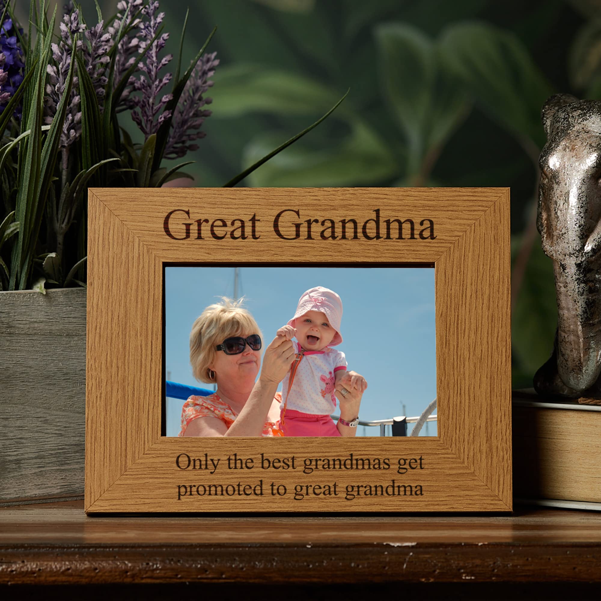 Personalised Wooden Photo Frame Laser Engraved Any Date Any Name Any Text 8 x 10 Inch Portrait or Landscape