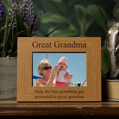 Personalised Wooden Photo Frame Laser Engraved Any Date Any Name Any Text 4 x 6 Inch Portrait or Landscape