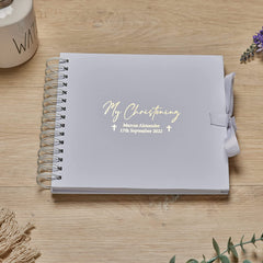 Personalised Our Christening Guest Book, Photo Album or Scrapbook