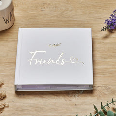 Friends Photo Album With Leaf Design Gift For 50 x 6 by 4 Photos Gold Print
