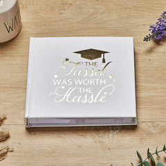 Graduation Photo Album With Tassel Design Gift For 50 x 6 by 4 Photos Gold Print