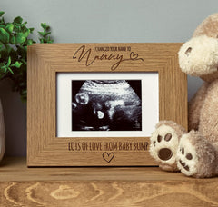 I Changed Your Name To Nanny Baby Scan Announcement Photo Frame - ukgiftstoreonline