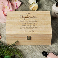 Personalised Large Wooden Daughter Sentiment Memory Keepsake Gift