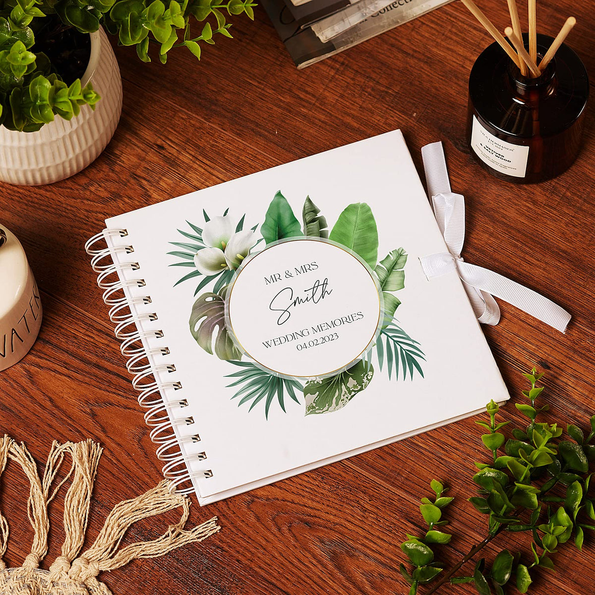Personalised Wedding Guestbook Scrapbook Album Rainforest Theme