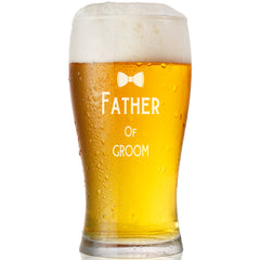 Personalised Father of The Groom 1 Pint Tulip Beer Glass Gift