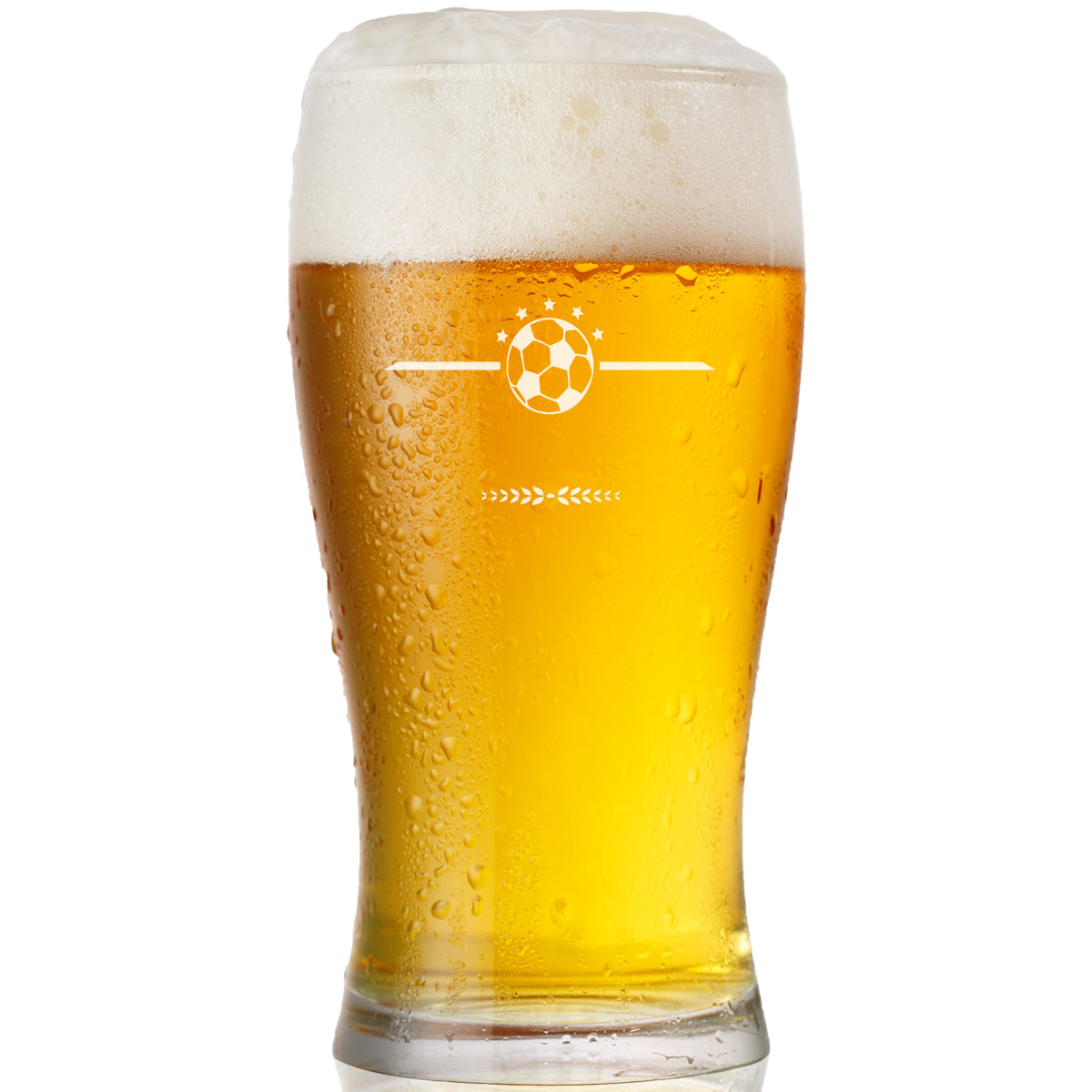 Personalised Engraved Pint Glass Sports Award Football Theme, Personalise with Any Message for Any Occasion, Gift Box Included