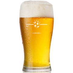 Personalised Engraved Pint Glass Sports Award Football Theme, Personalise with Any Message for Any Occasion, Gift Box Included