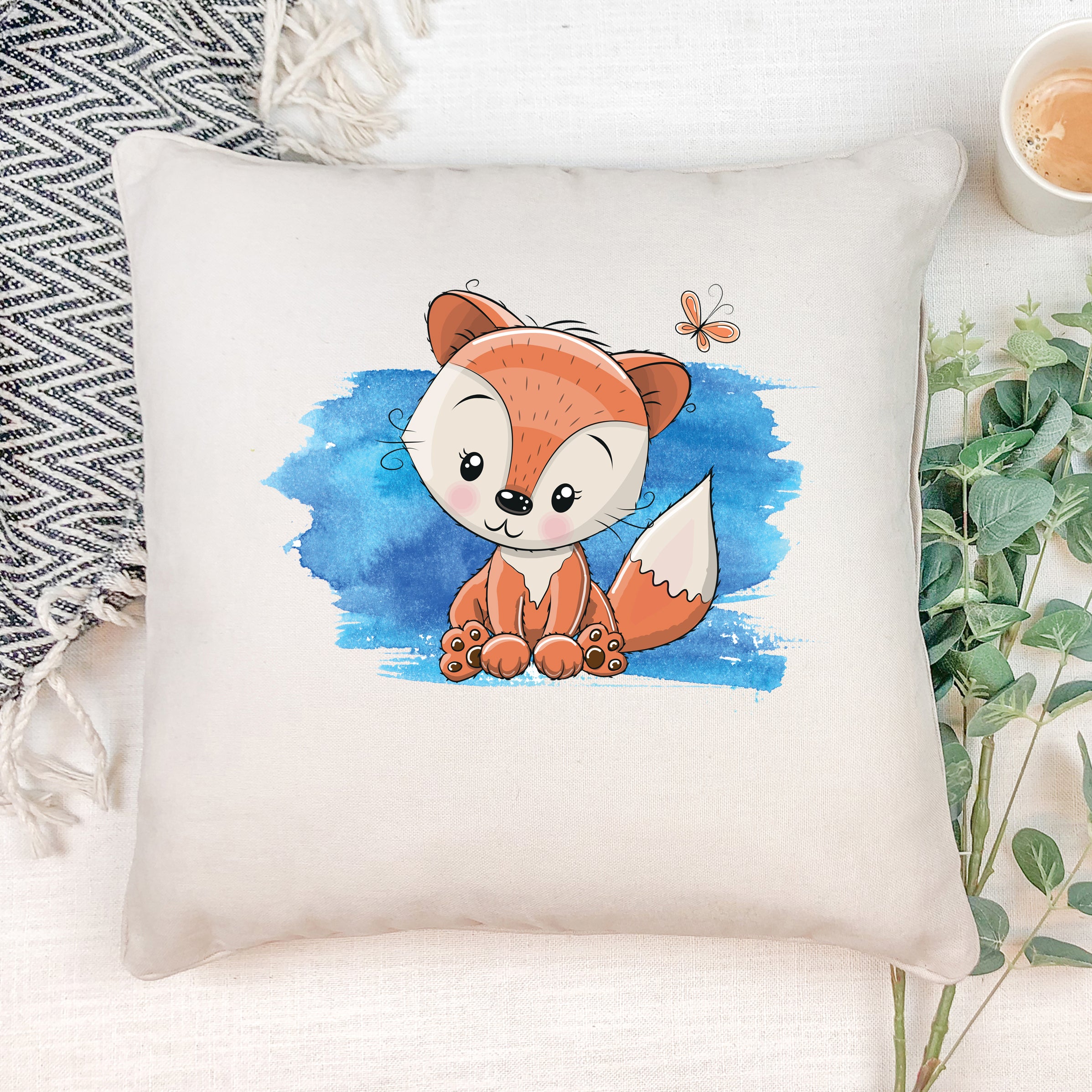 Personalised Baby Boy Cute Fox Design Cushion Gift – ukgiftstoreonline