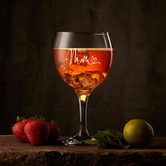 Engraved Personalised Best Mum Gin Glass Present for her