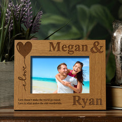 Personalised Love Couple Photo Frame Gift