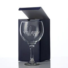 Personalised Name in Swirly Font Gin and Tonic Glass Gift