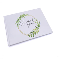 Personalised Special Gran Wreath Design Gift Guest Book